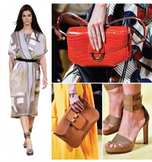 Thiết kế túi "Cherche Midi" cao cấp với điểm nhấn khóa cài và mẫu clutch cầm tay "Pliplat" và thiết kế sandals mới của BST