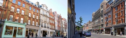 Dãy phố Marylebone High Street tập trung những thương hiệu cao cấp