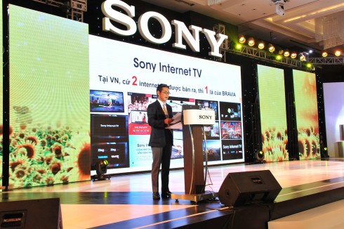 Ông Yuzo Otsuki - Tổng giám đốc Sony Electronics Việt Nam phát biểu tại sự kiện