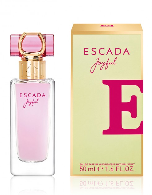 Dòng nước hoa Escada Joyful với sắc hồng tượng trưng của cánh hoa mẫu đơn là hương thơm mang đến niềm vui, cái nhìn lạc quan, cuộc sống. Siêu mẫu Miranda Kerr là gương mặt đại diện cho dòng sản phẩm này. Cô chia sẻ: "hương thơm tạo nên sự khích lệ cũng như cái nhìn tích cực về mọi chuyện".