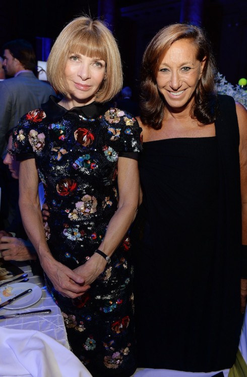 Anna Wintour và Donna Karan trong đêm gây quĩ từ thiện của tay vợt Novak Djokovic.