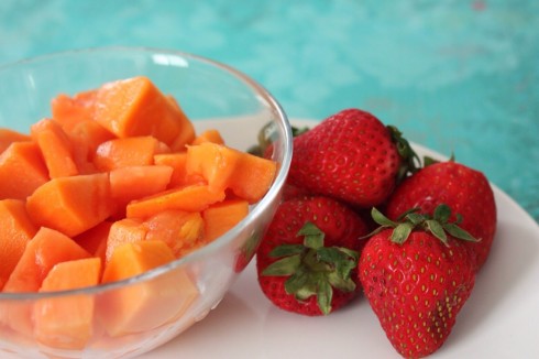 papaya-strawberry-mixed