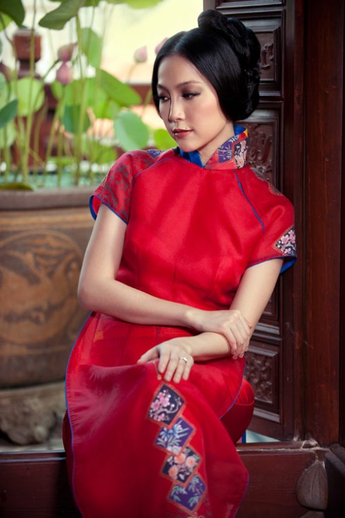 cac mau ao dai dep tay ngan