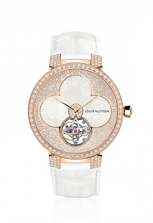 Dong ho nu dep Louis Vuitton Tambour Monogram Sun Tourbillon