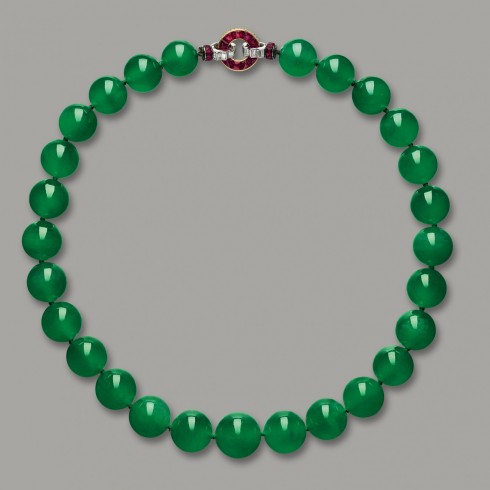 Dang cap cua Hutton Mdivani Jadeite Necklace