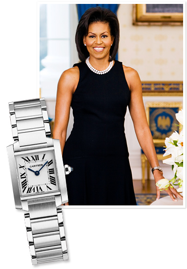 dong ho nu hang hieu Cartier Tank Michelle Obama