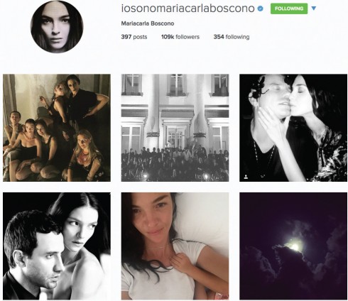 Mariacarla Boscono instagram