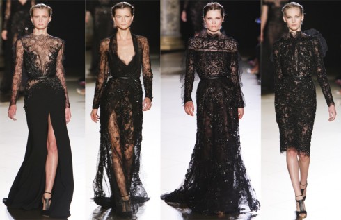 Đầm ren đen quyến rũ và huyền bí trên sàn diễn Elie Saab Haute Couture