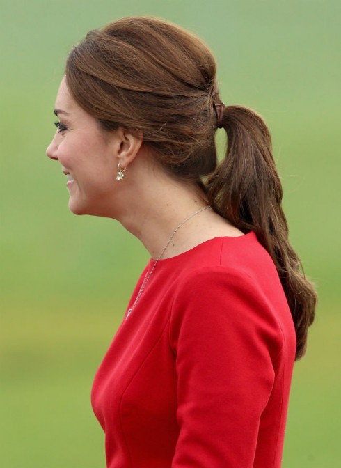 Kiểu tóc đẹp của công nương Kate Middleton - tóc đuôi ngựa 