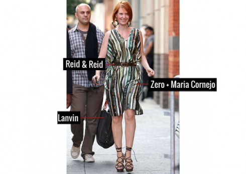 Một chút hoang dã với đầm của Zero + Maria Cornejo, thắt lưng Reid & Reid và túi xách của Lanvin.