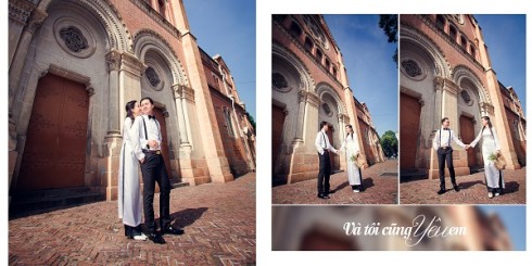 Chụp ảnh cưới tại nhà thờ Đức Bà là lựa chọn hoàn hảo cho các cặp đôi ưa thích kiến trúc phương Tây