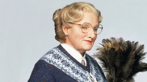 Robin Williams trong Mrs. Doubtfire, một trong những vai diễn đem lại cho ông một Quả Cầu Vàng năm 1994