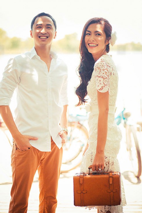 Tăng Thanh Hà và Louis Nguyễn hạnh phúc trong ảnh cưới vào năm 2012
