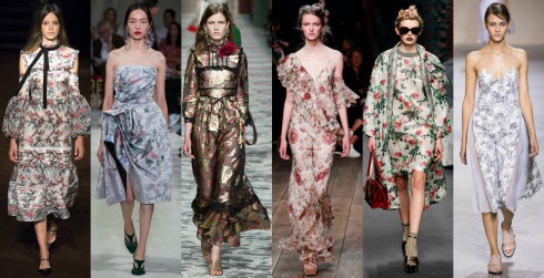 TỪ TRÁI QUA: Erdem, Oscar de la Renta, Gucci, Alexander McQueen, Antonio Marras, Boss.