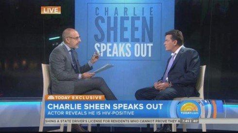 Charlie Sheen dũng cảm và tự nguyện tiết lộ sự thật mình đang bị HIV trong buổi phỏng vấn trực tiếp trên today.show.