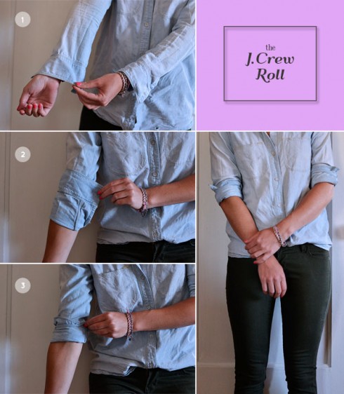 Vén tay áo kiểu J.Crew