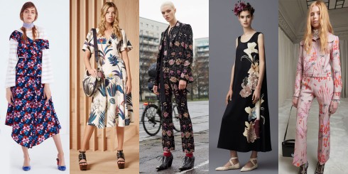 Từ trái sang: Tanya Taylor, Tory Burch, Givenchy, Valentino, Giambattista Valli