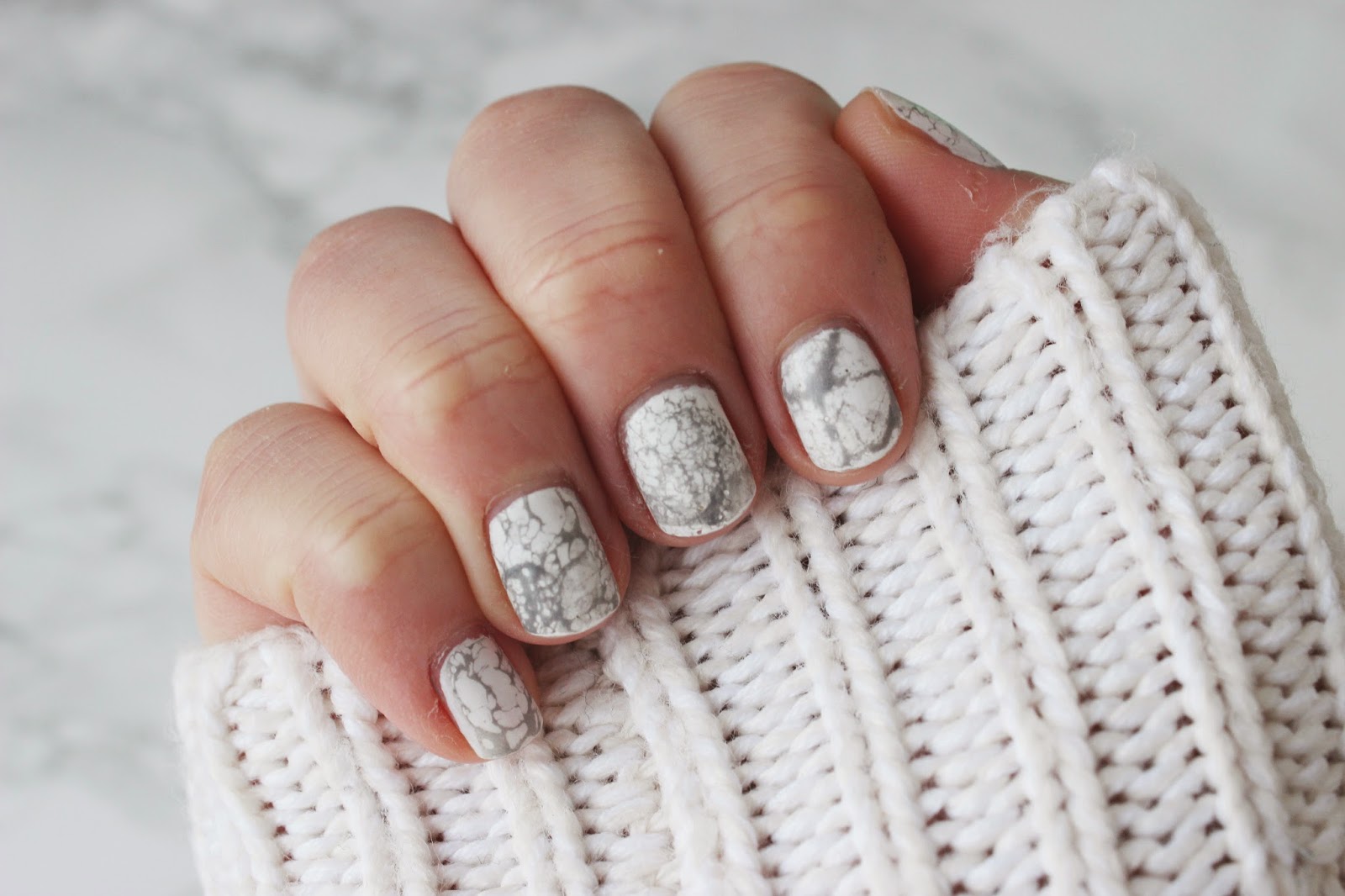 Step-by-Step Tutorial for Marble Nail Art using Shellac - wide 3