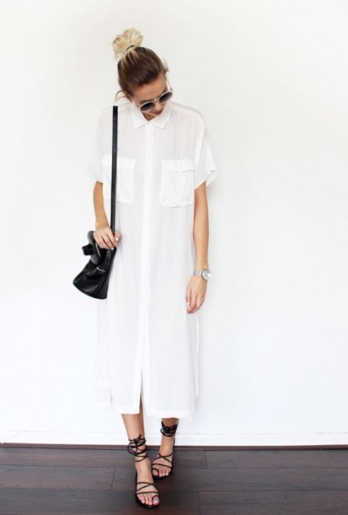 6 Gợi ý cách mặc đẹp đơn giản và cuốn hút với shirt dress elle Vietnam 01