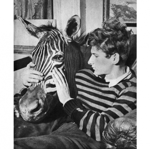 'Lucian Freud with Zebra Head', 1943