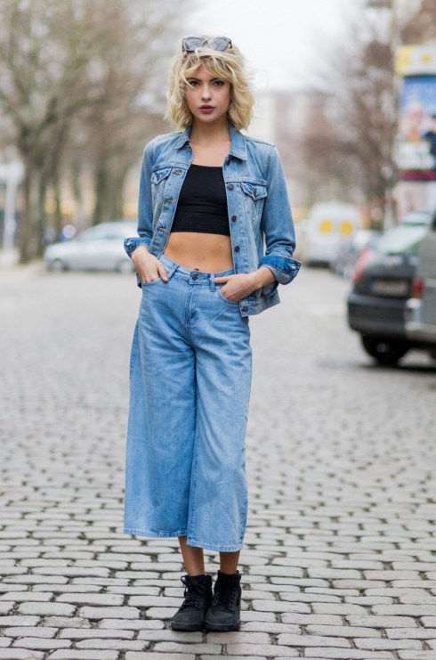 Culottes jeans phù hợp với rất nhiều phong cách ăn mặc. 