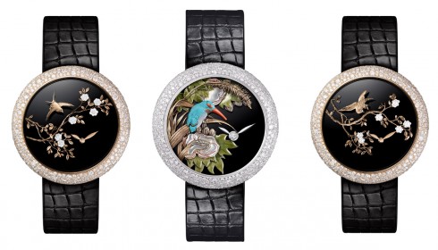 Các mẫu đồng hồ Mademoiselle Privé Coromandel được chế tác tinh xảo từ vàng 18K và nạm đính kim cương