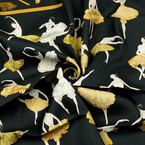 Các hoa văn tuyệt đẹp trên chiếc khăn lụa Hermes nghìn đô 1961 - La Danse, Jean-Louis Clerc