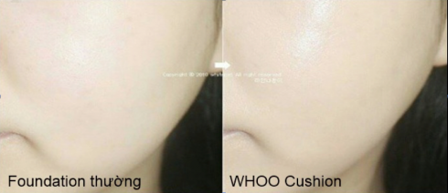 Foundation thường và Whoo Cushion