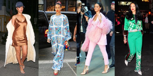 Mỗi lần bước ra đường là một lần người ta chú ý đến ca sĩ Rihanna.