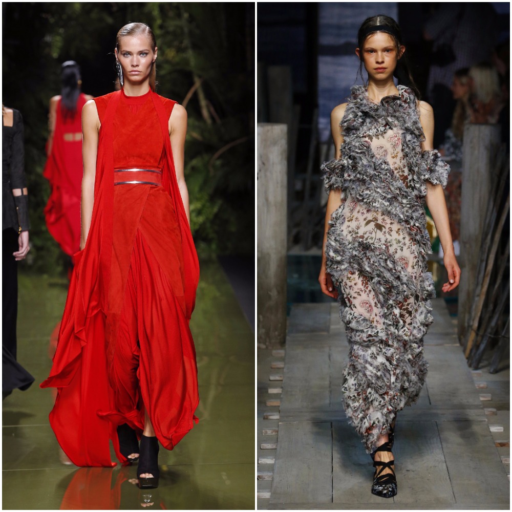Thiết kế cold shoulder từ Balmain và Erdem