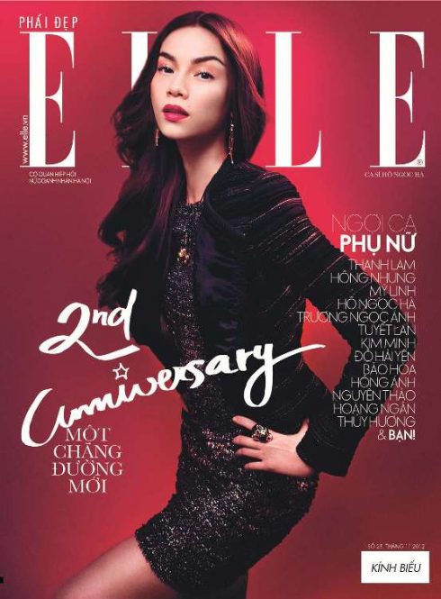 Trang bìa tạp chí mừng sinh nhật ELLE Việt Nam lần thứ 2