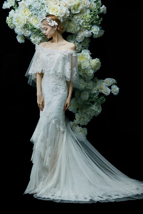 mẫu váy cưới đẹp trễ vai của Annasul Y.
