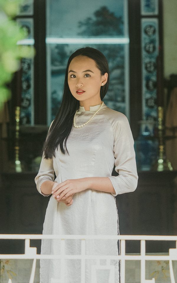 mẫu áo dài cưới đẹp - áo dài truyền thống - elle vn