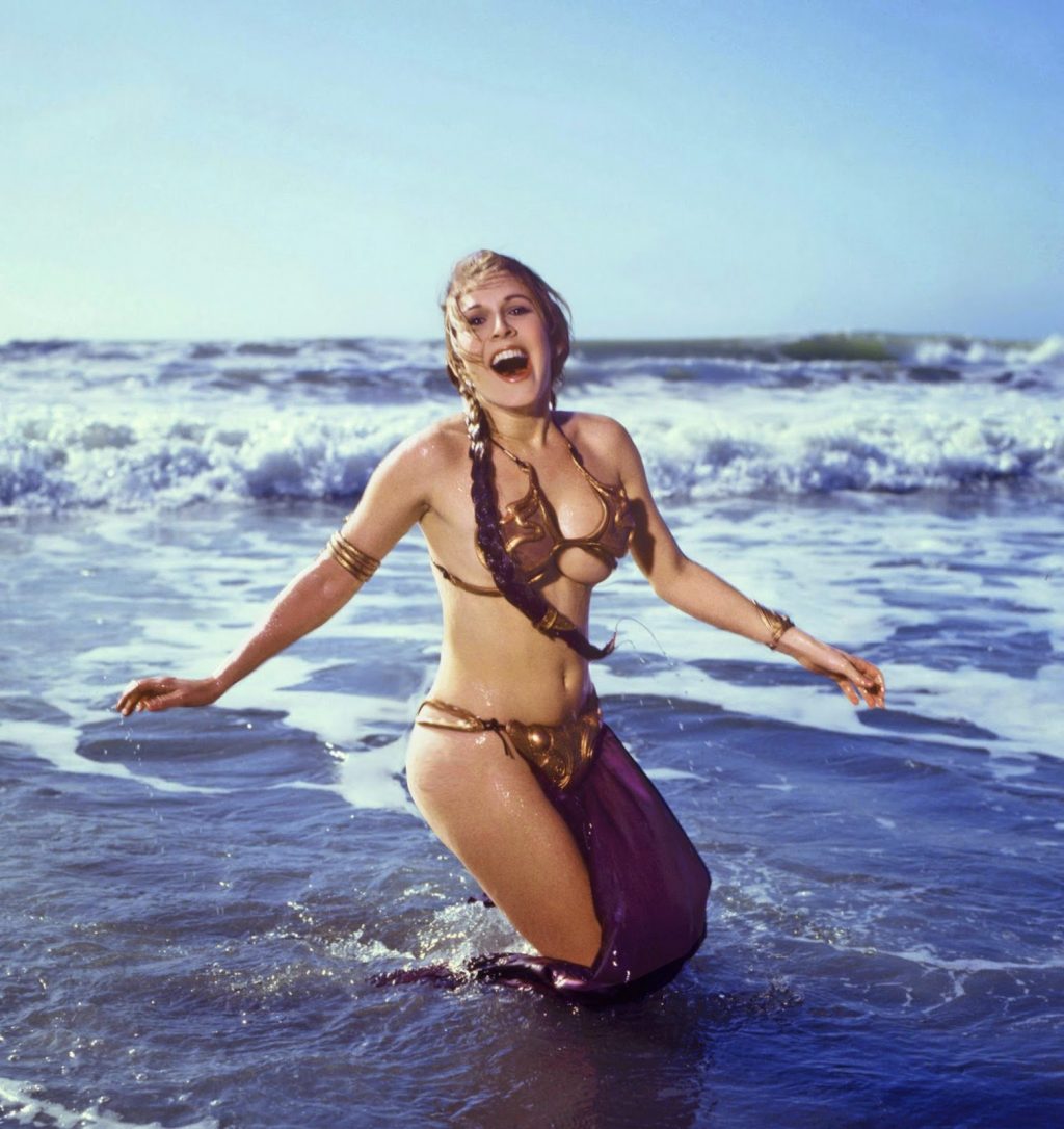 Nữ diễn viên Carrie Fisher trong vai công chúa Leia.