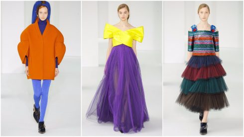 Xu hướng thời trang colour block trong BST của Delpozo