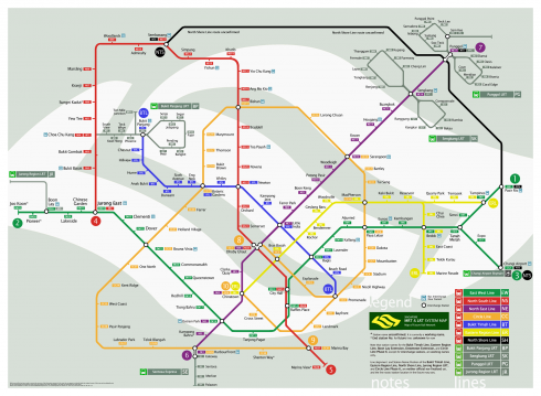 Bản đồ tàu điện ngầm tại Singapore