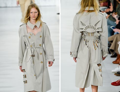 Chiếc áo trench coat độc đáo mở đầu show diễn của Maison Margiela