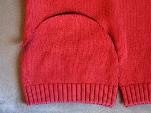 mũ len từ áo sweater