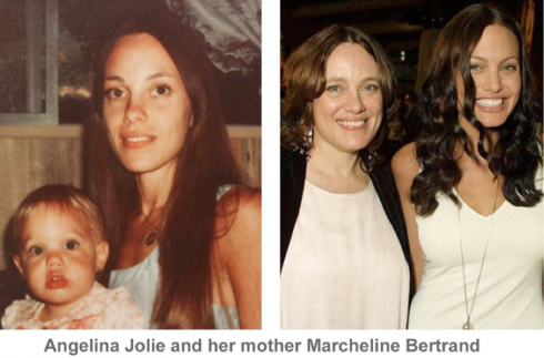 Angelina Jolie and her mom