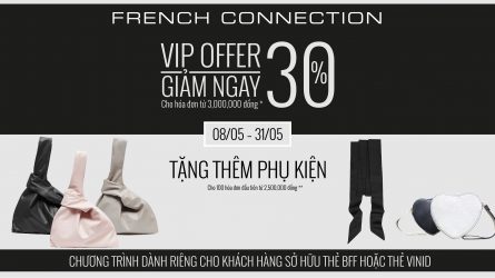 Ưu đãi mua sắm tháng 5 tại French Connection Việt Nam