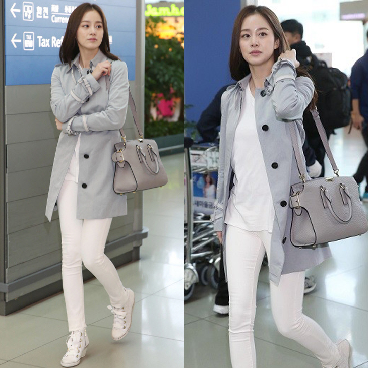 Kim Tae Hee và phong cách thời trang đơn giản tại sân bay