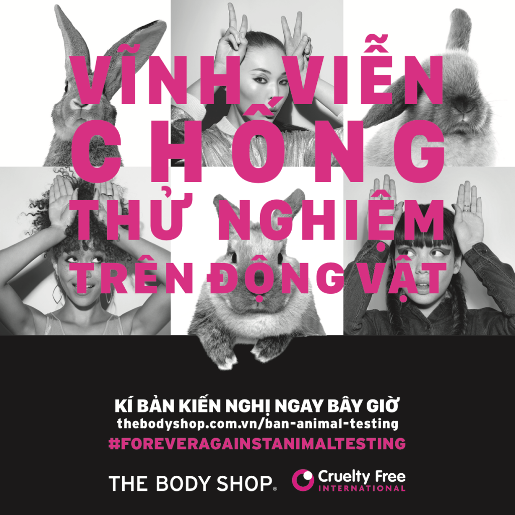 Cùng The Body Shop vĩnh viễn chống việc thử nghiệm trên động vật ELLE VN