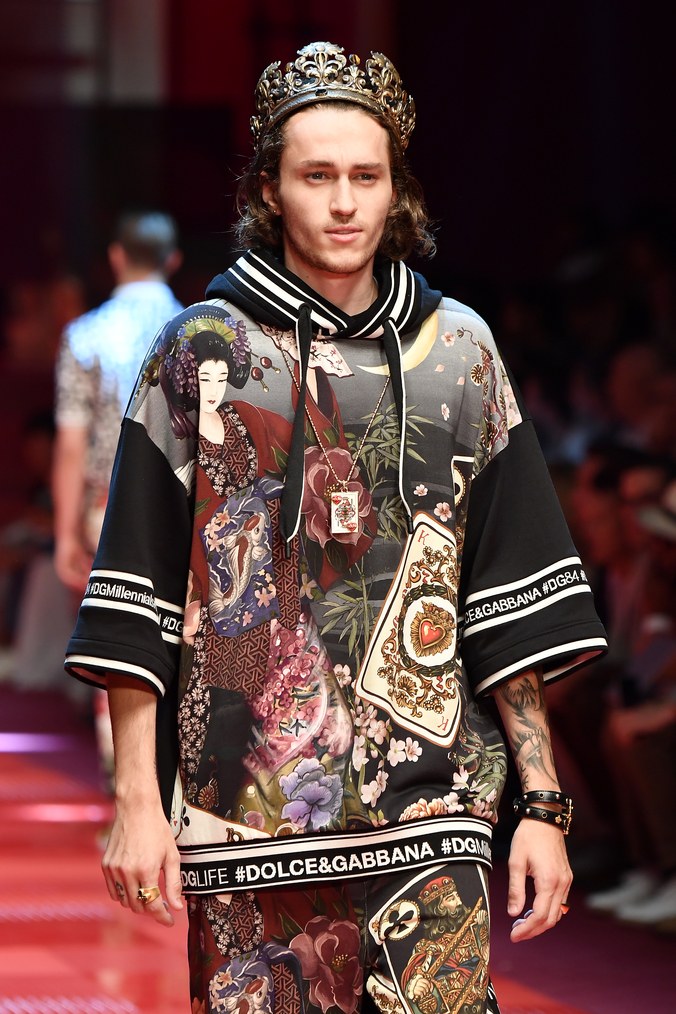 Braison Cyrus at Dolce and Gabbana Menswear Spring 2019