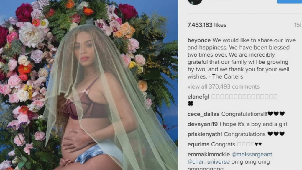 Beyoncé thông báo về tin vui mang thai 