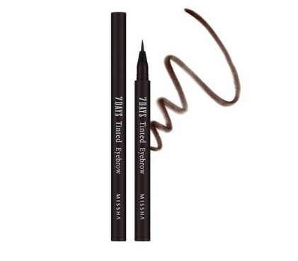 Bút nước vẽ lông mày Missha Seven Days Tinted Eyebrow (Sepia Brown) giúp cho đôi lông mày được giữ màu suốt 7 ngày liền.