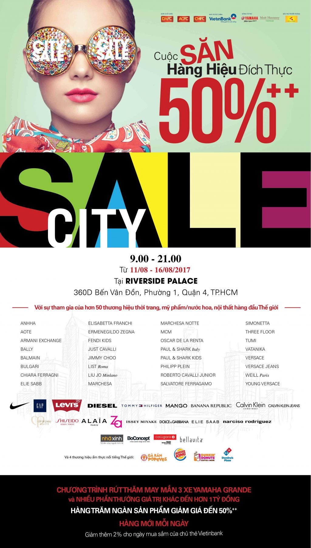 “Đại chiến” hàng hiệu giảm giá “đụng nóc” 80% tại City Sale – City Hunt 2017