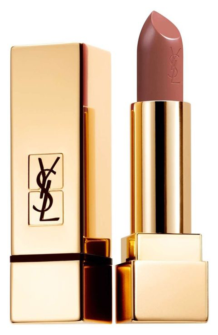 Thỏi son Yves Saint Laurent Rouge Pur Couture màu nude ngọt ngào mang tính toàn cầu - phù hợp với mọi sắc da nhờ vào sự phối màu hài hòa giữa tông lạnh và tông nóng