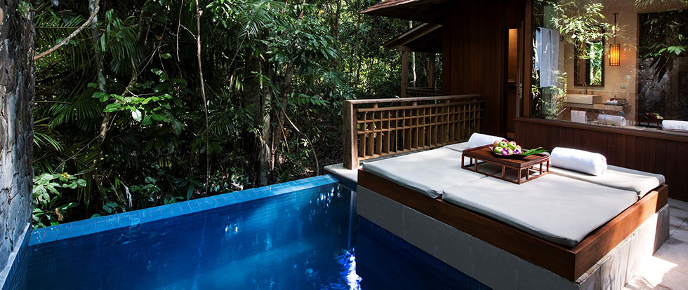 Kiến trúc của The Datai được thiết kế theo phong cách rừng nhiệt đới tạo cảm giác gần gũi với thiên nhiên.