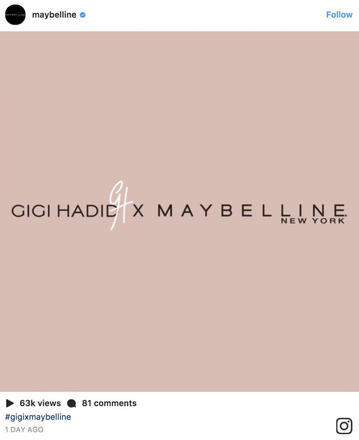 Gigi Hadid bắt tay với Maybelline ra mắt dòng mỹ phẩm mới - ELLE VN