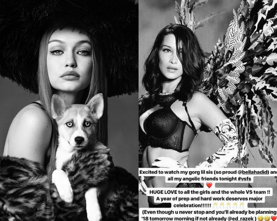 Gigi Hadid ủng hộ em gái Bella Hadid sải bước trong show Victoria's Secret Fashion 2017 Gigi Hadid ủng hộ em gái Bella Hadid sải bước trong show Victoria's Secret Fashion 2017